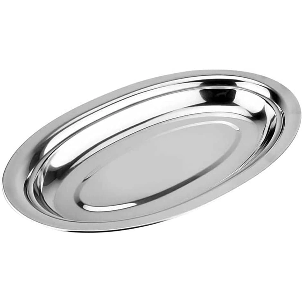صينية تقديم بيضاوية ستانلس ستيل - 30 سم - 27017