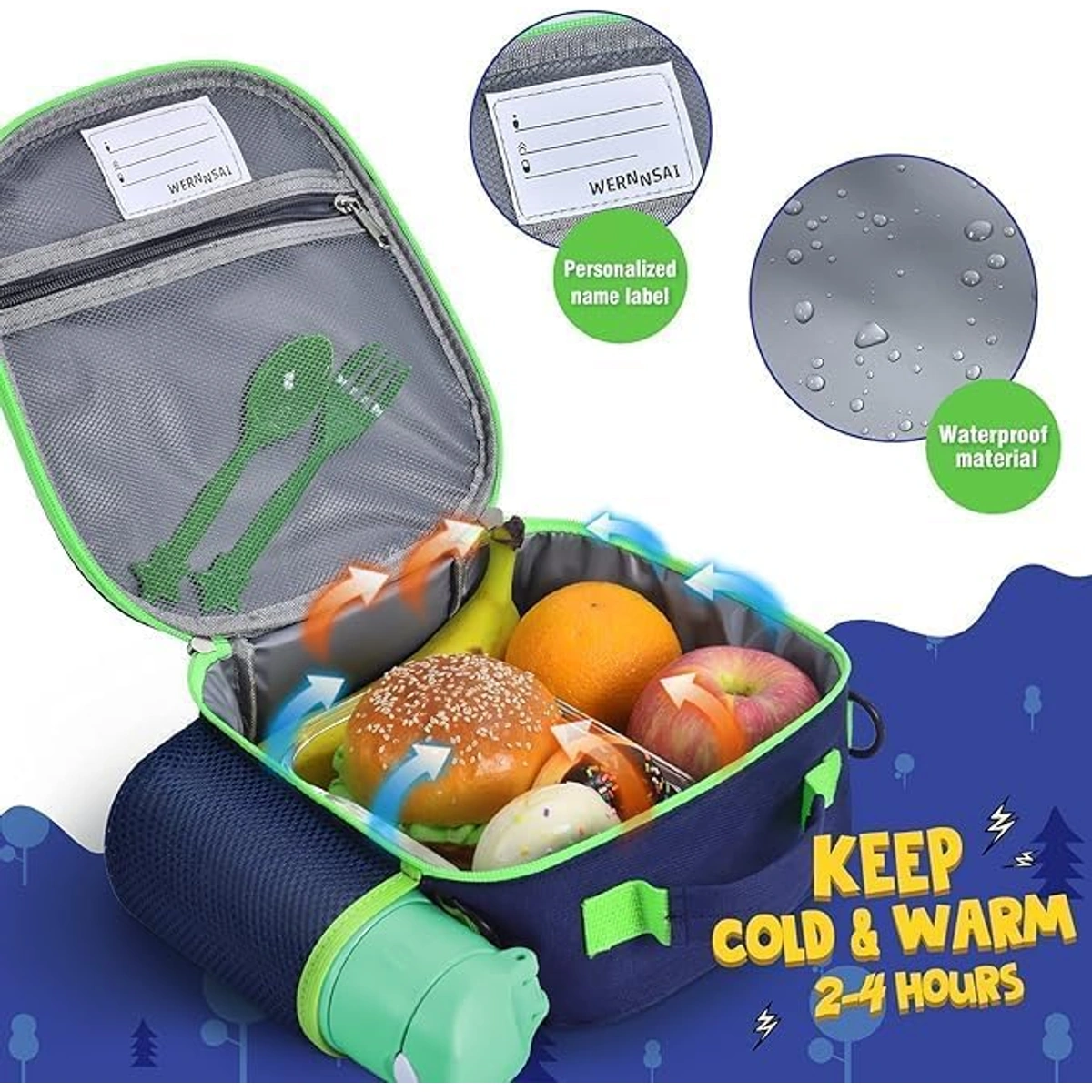 لانش بوكس معزول بتصميم ديناصور ثلاثي الأبعاد للأطفال