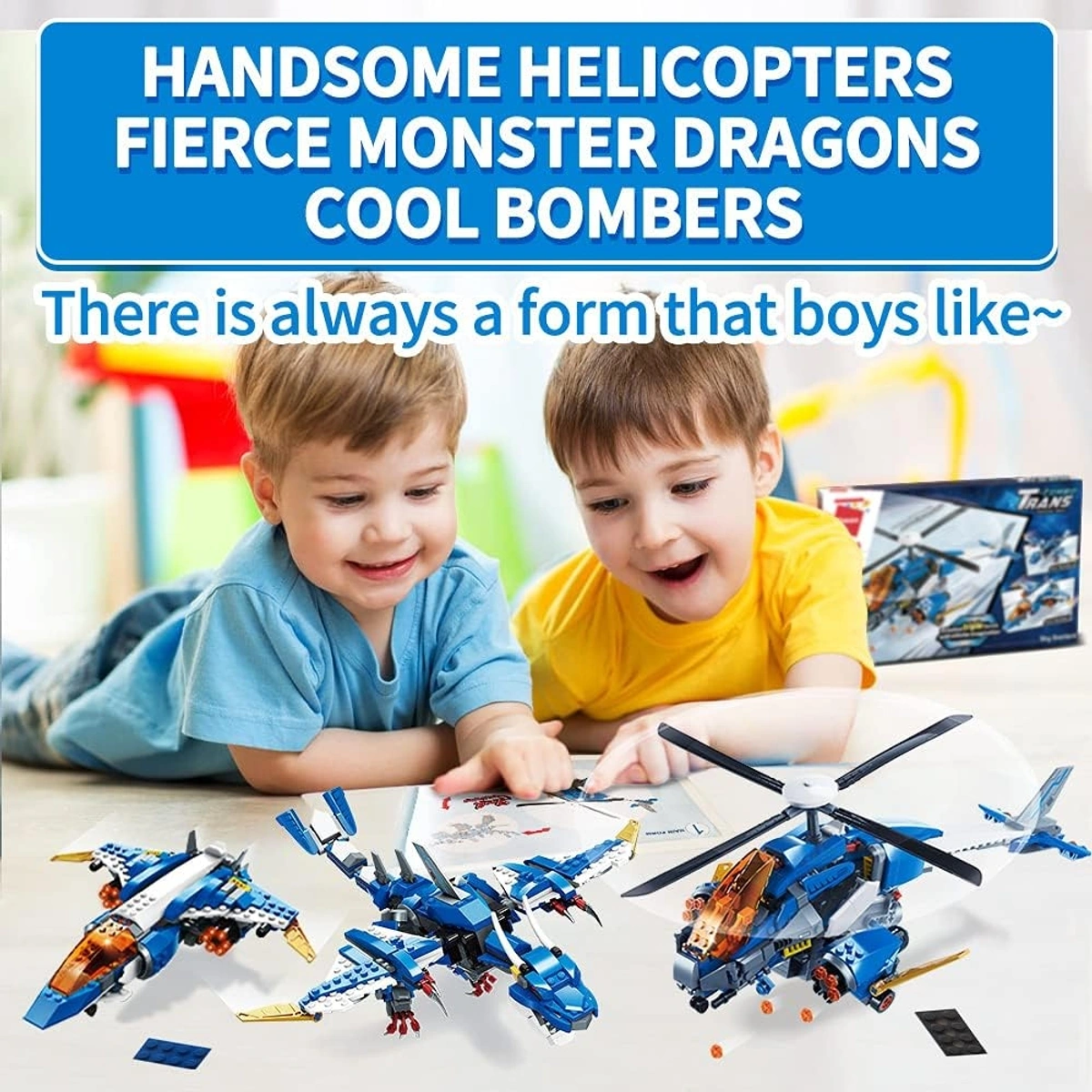 Qman Transforming Aircraft Building Blocks 3-in-1 - 604 Pcs