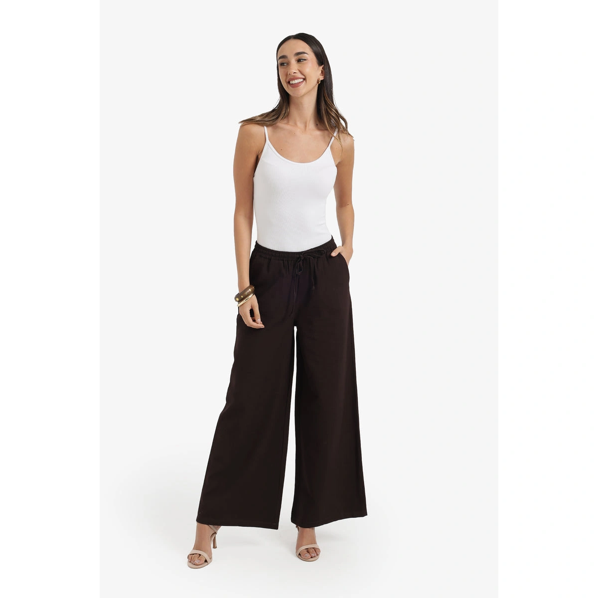 بنطلون واسع بتفصيلة متباينة من كارينا 58703