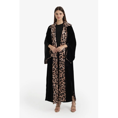 كيمونو ماكسي ببطانة ليوبارد من كارينا 58699