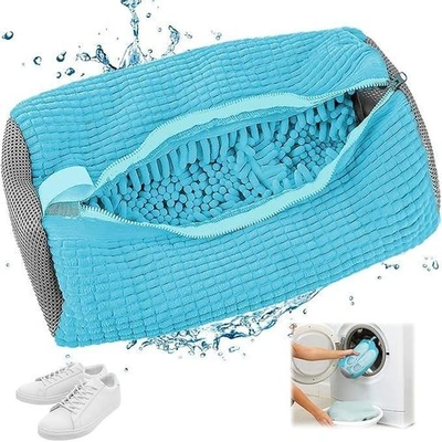 حقيبة غسيل وتنظيف الأحذية في الغسالة - أزرق