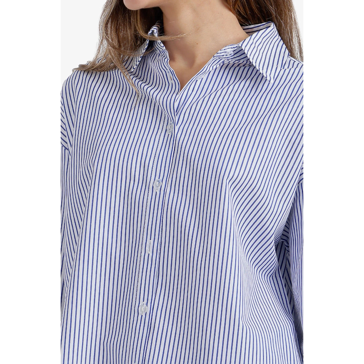 قميص حريمي مخطط بأكمام طويلة من كارينا 58629