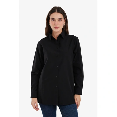 قميص بوبلين بأزرار من كارينا - 57809