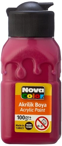 NOVA زجاجة لون اكريليك تركي - 100 جرام - رمادي - NC-2024