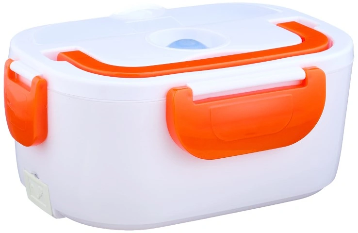 لانش بوكس كهربائي لحفظ الحراره - برتقالي/أبيض