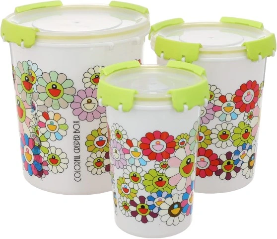 طقم علب تخزين بلاستيك - 3 قطع - متعددة الالوان - ‎HAM - 048