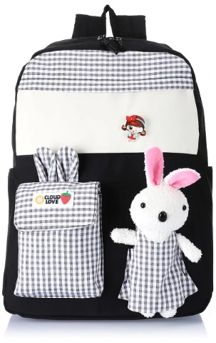 شنطة ظهر للجنسين - أسود/أبيض - MOT - 177