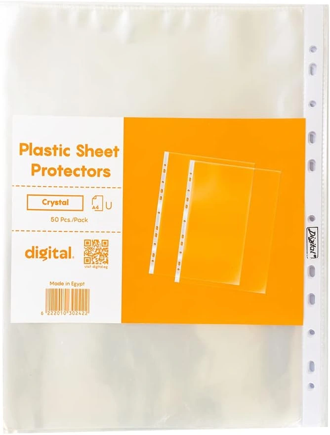 Digital  حافظة ورق A4 - شفاف - 50 قطعة