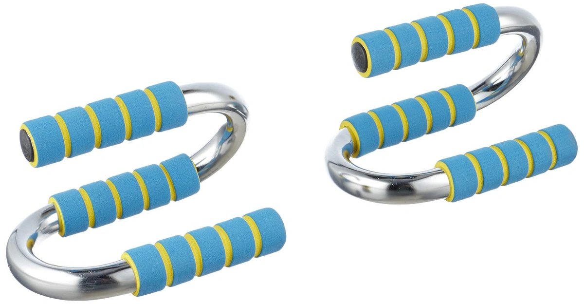 بار لتمارين الضغط - 2 قطعة - لبني/أصفر