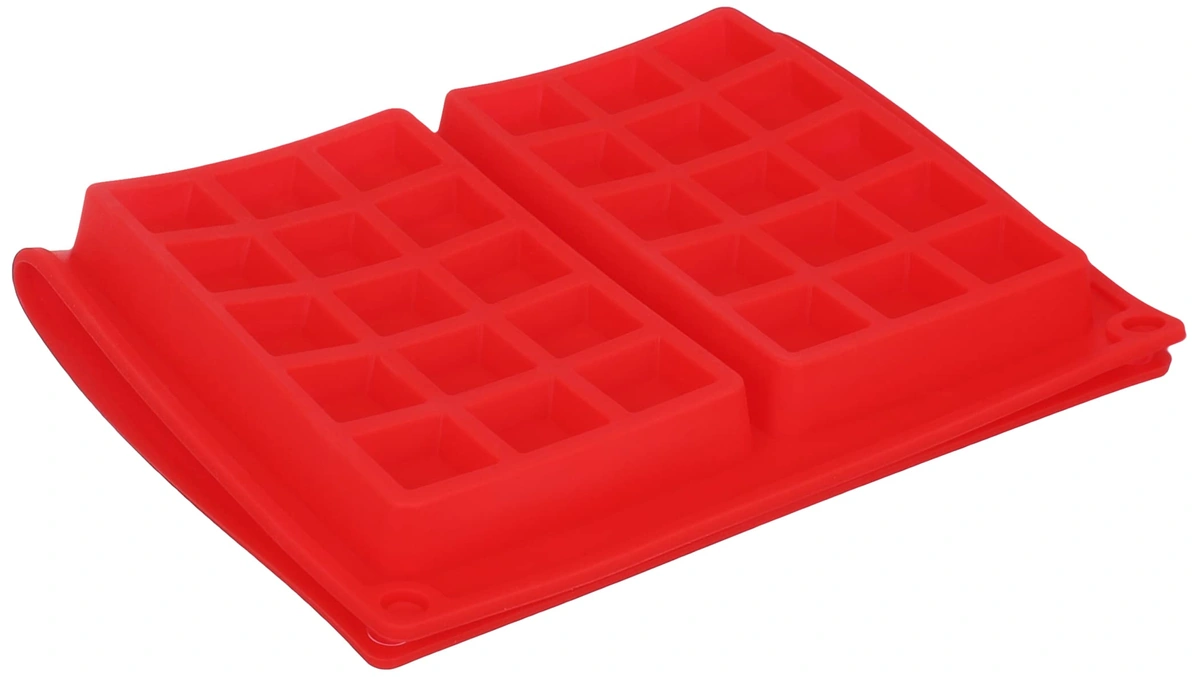 قالب وافل سيليكون - أحمر