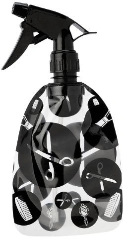 زجاجة بخاخ مياه - أسود/أبيض