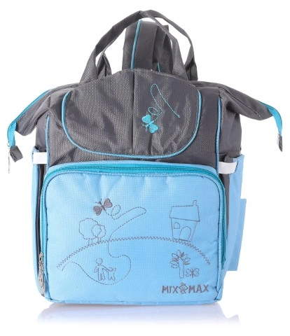 Prime Leader شنطة ظهر لحفاضات البيبي - أزرق/رمادي