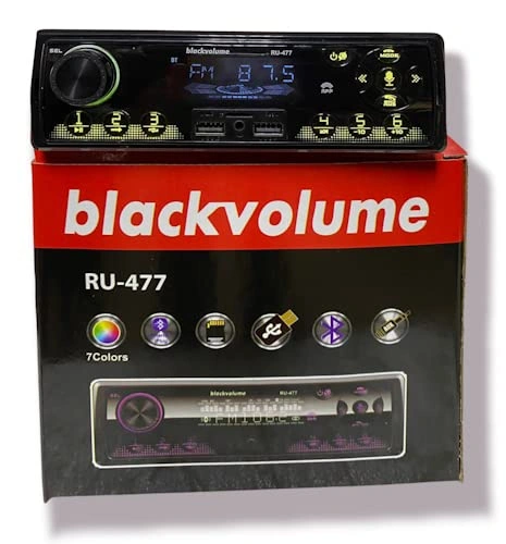 ‎Blackvolume راديو سياره - 200 وات - أسود - Ru477