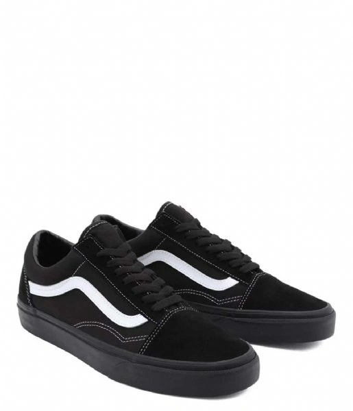 Vans جزمة شمواه للجنسين - اسود/ابيض VN0A3WKT5WU1