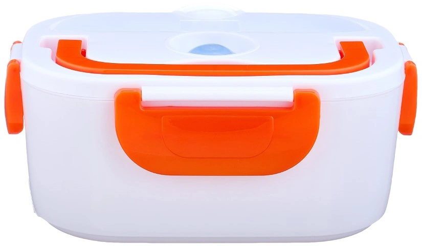 لانش بوكس كهربائي لحفظ الحراره - برتقالي/أبيض