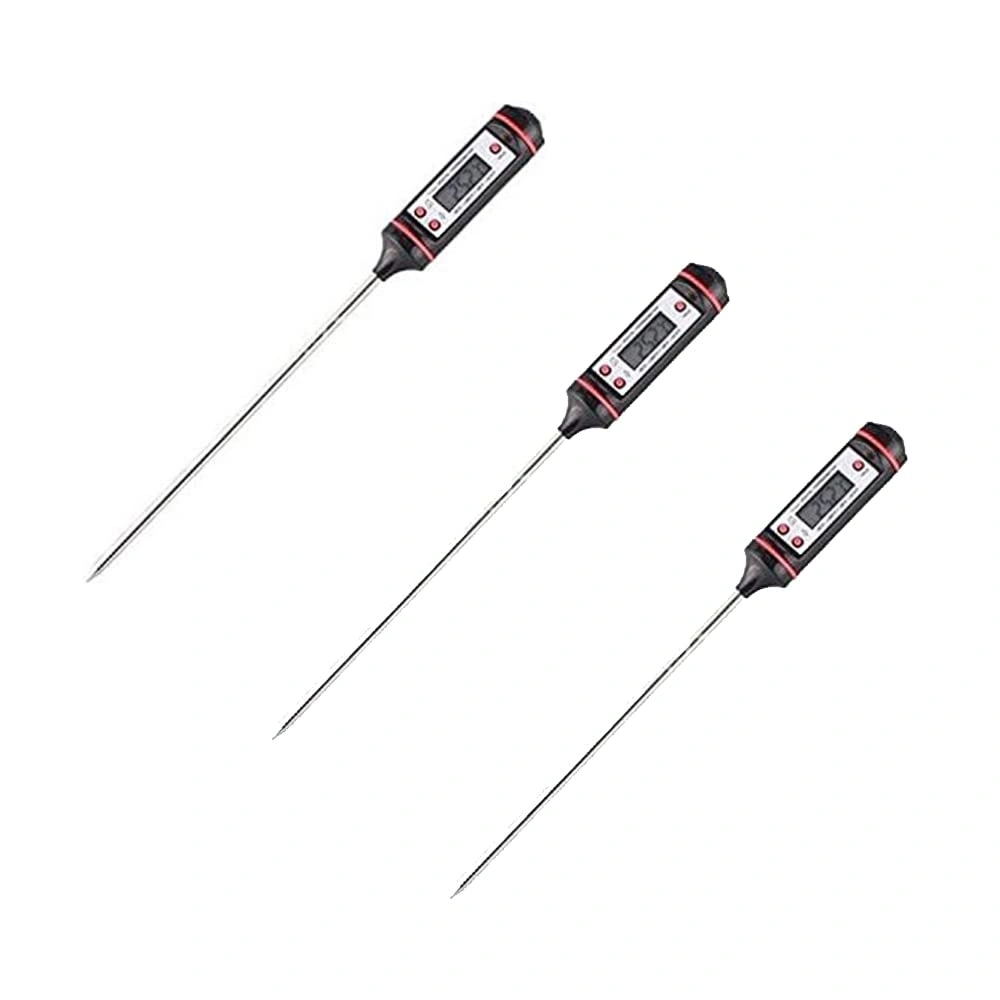 ميزان حراره رقمي للحوم - 3 قطع - أسود - ‎HBU-554