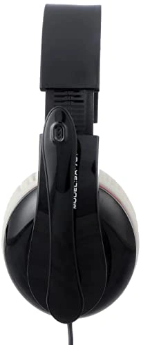 Sades سماعة فوق الاذن بسلك - ابيض/ اسود - Sa-701