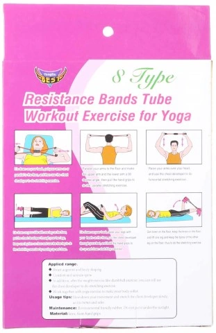 حزام مقاومة لاتكس لتمارين اليوجا - أسود/أزرق