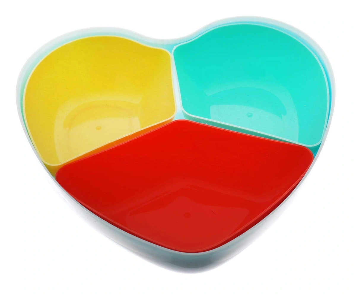 طبق تسالي بلاستيك شكل قلب