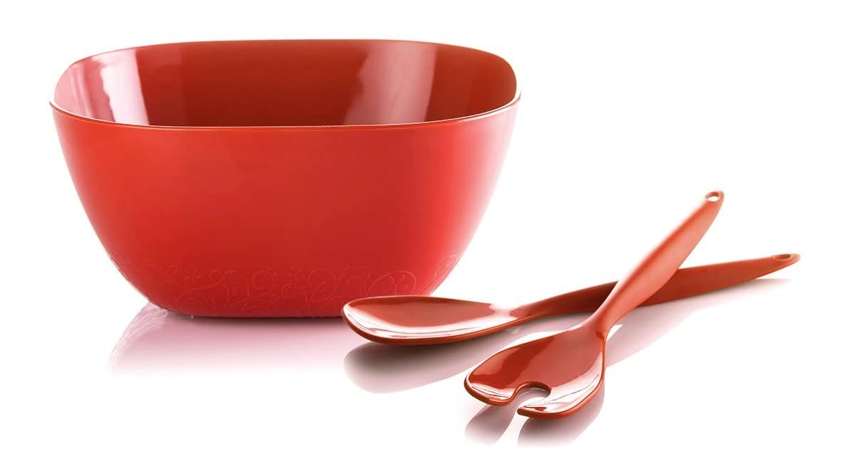 طبق سلطة عميق - أحمر