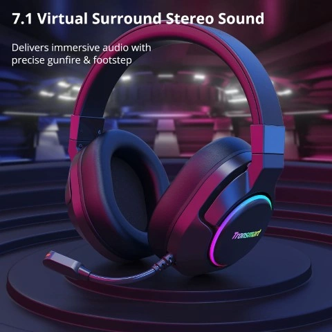 Tronsmart سماعات رأس سلكيه للألعاب - أسود