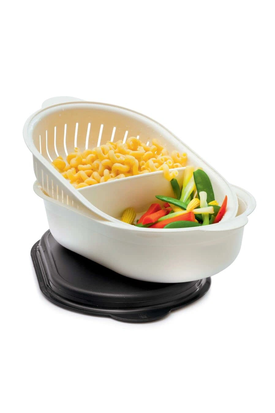 ‎Tupperware مصفاة خضار بلاستيك - أبيض/أسود