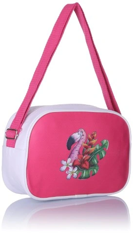 لانش باج صغيرة - أبيض/فوشيا