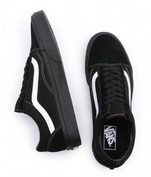 Vans جزمة شمواه للجنسين - اسود/ابيض VN0A3WKT5WU1