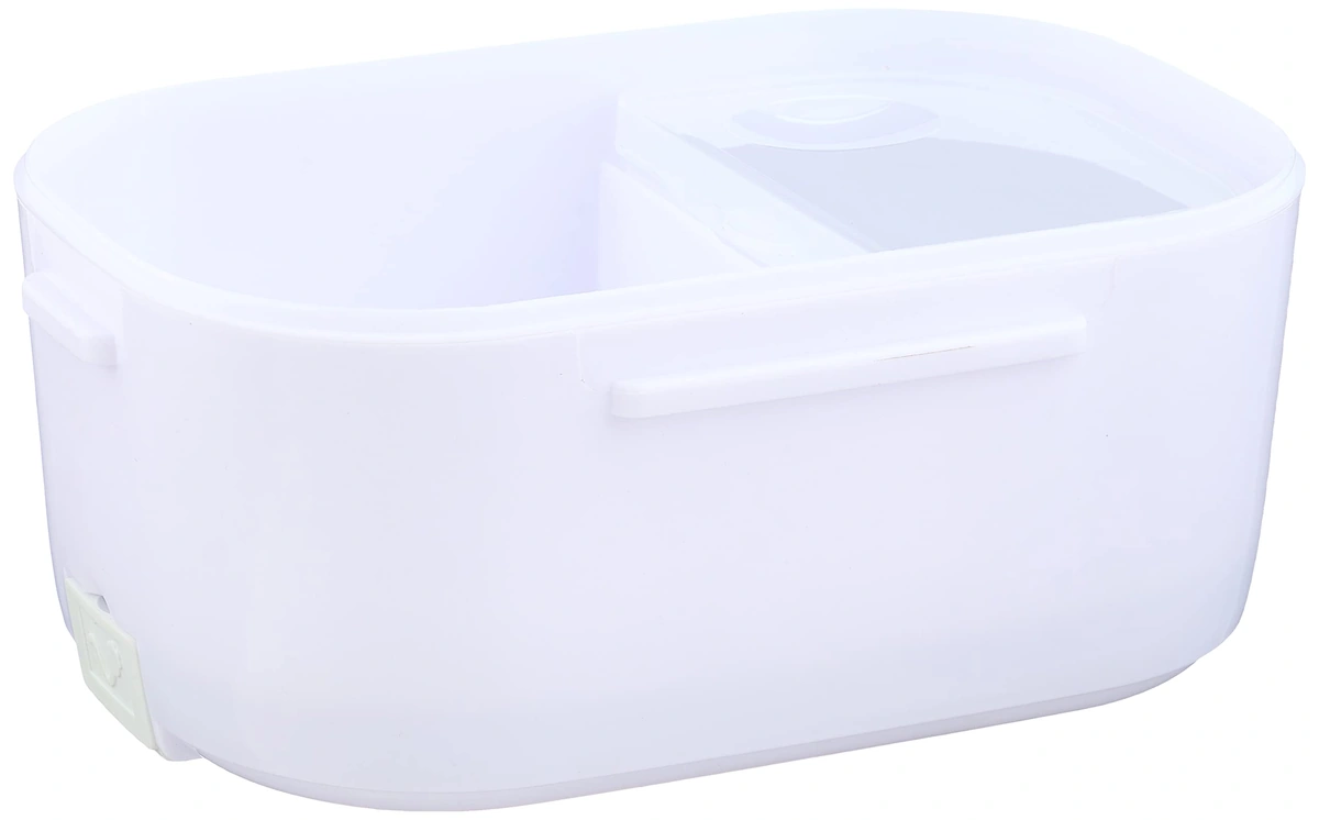 لانش بوكس كهربائي لحفظ الحراره - برتقالي/أبيض