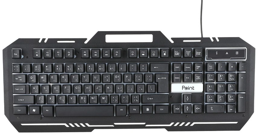 Point Pt-80 كيبورد العاب بسلك - أسود