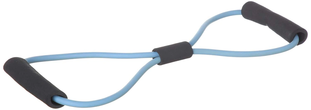 حزام مقاومة لاتكس لتمارين اليوجا - أسود/أزرق