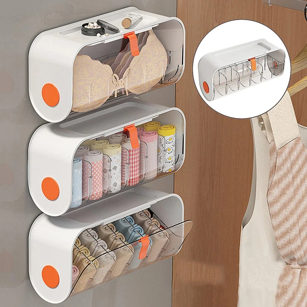 منظم للملابس الداخليه أكريليك - أبيض/شفاف