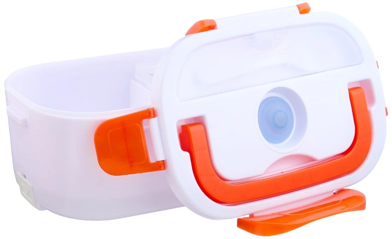 لانش بوكس كهربائي لحفظ الحراره - برتقالي/أبيض