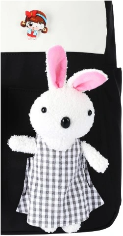 شنطة ظهر للجنسين - أسود/أبيض - MOT - 177