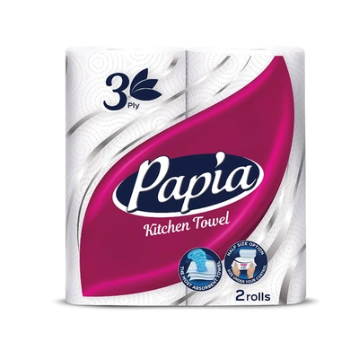 Papia مناديل مطبخ 3 طبقات - 2 رول