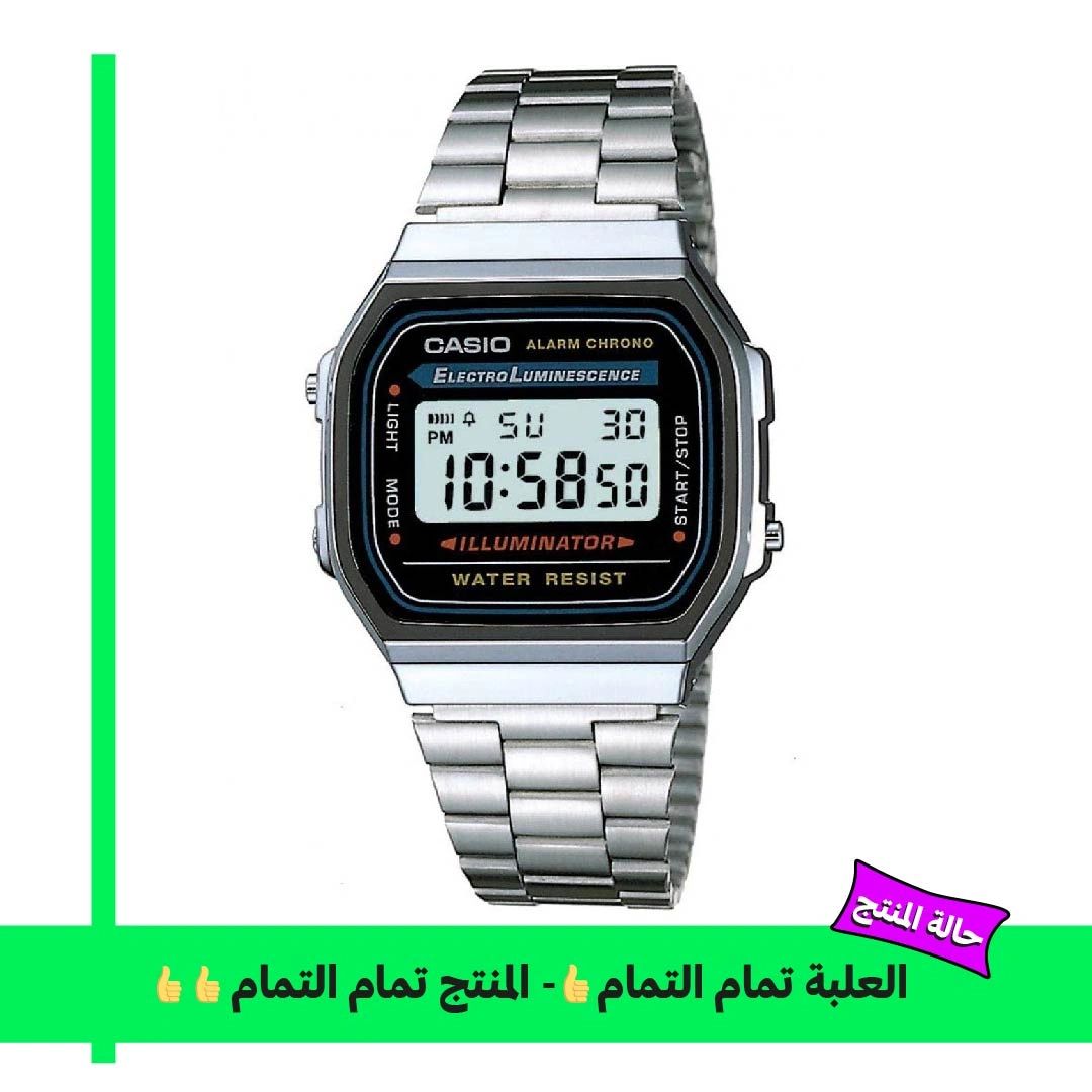 Casio A168WA ساعة كاجوال كلاسيك - فضي