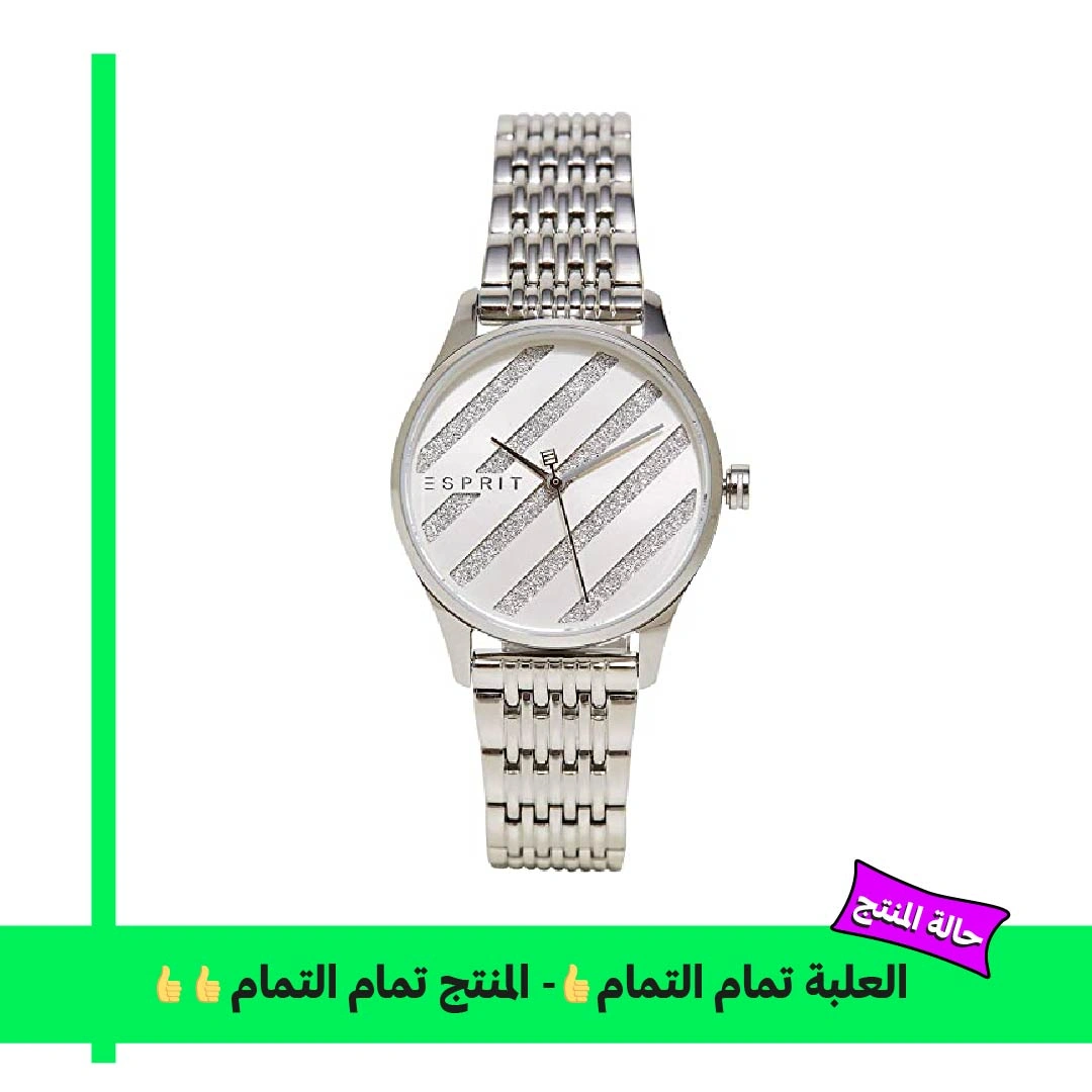 Esprit ES1L029M0045 ساعة حريمي - 34 ملم - فضي