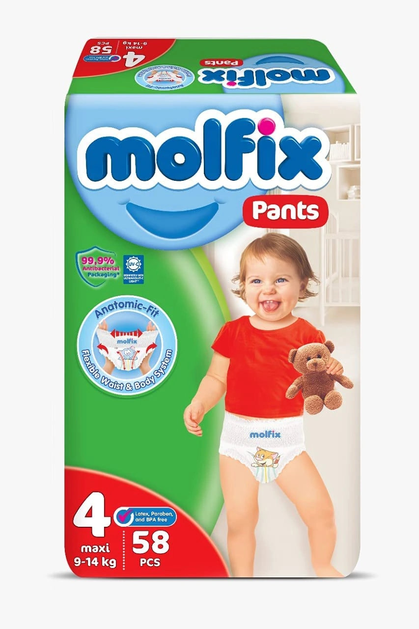 حفاضات كلوت للاطفال ماكسي - مقاس 4 - 58 قطعة