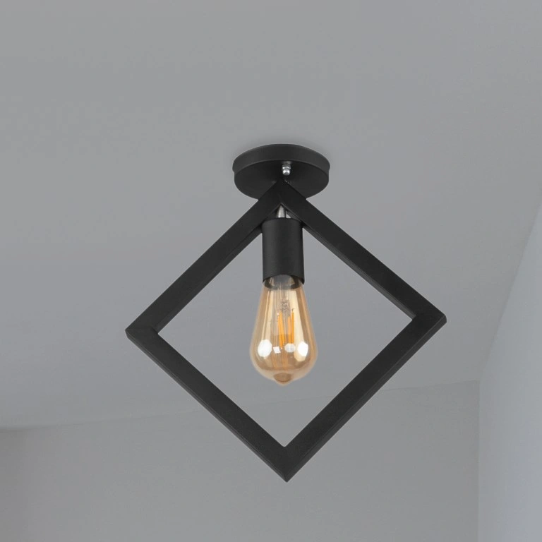 وحدة إضاءة سقف بدون سلك - أسود