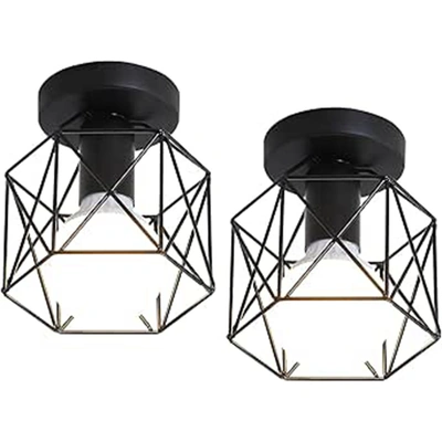 عدد 2 لمبة سقف مودرن بكڤر ديكوري - اسود