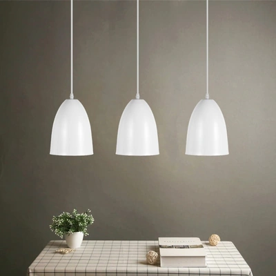 نجفة مسطرة معدن - أبيض