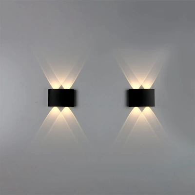 إضاءة أبليك أب داون ثنائية - أسود - 2 قطعة