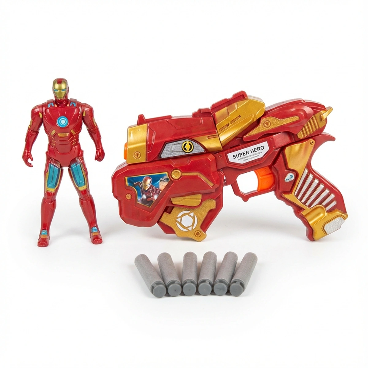 Iron Man Red Foam Dart Gun Toy 16cm SB268-B