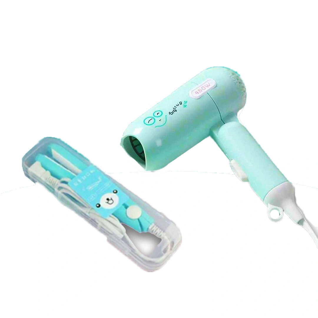 مجفف مع مكوة شعر للأطفال والسفر