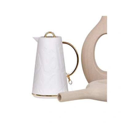 ترمس شاي سعة 1 لتر - أبيض