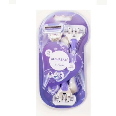 شفرات حلاقة نسائية - 3 قطع - موف