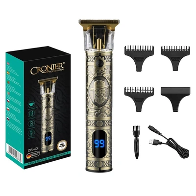 CR-43 ماكينة حلاقة الشعر قابلة للشحن - ذهبى
