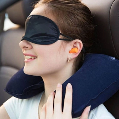 مخدة رقبة مع غطاء للعين و الأذن