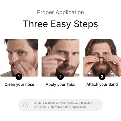 شرائط الأنف المغناطيسية لتحسين جودة التنفس - 15 قطعة